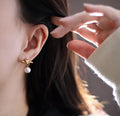 Infinity Pearl Drop Earrings