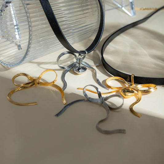 Ribbon Drop Earrings