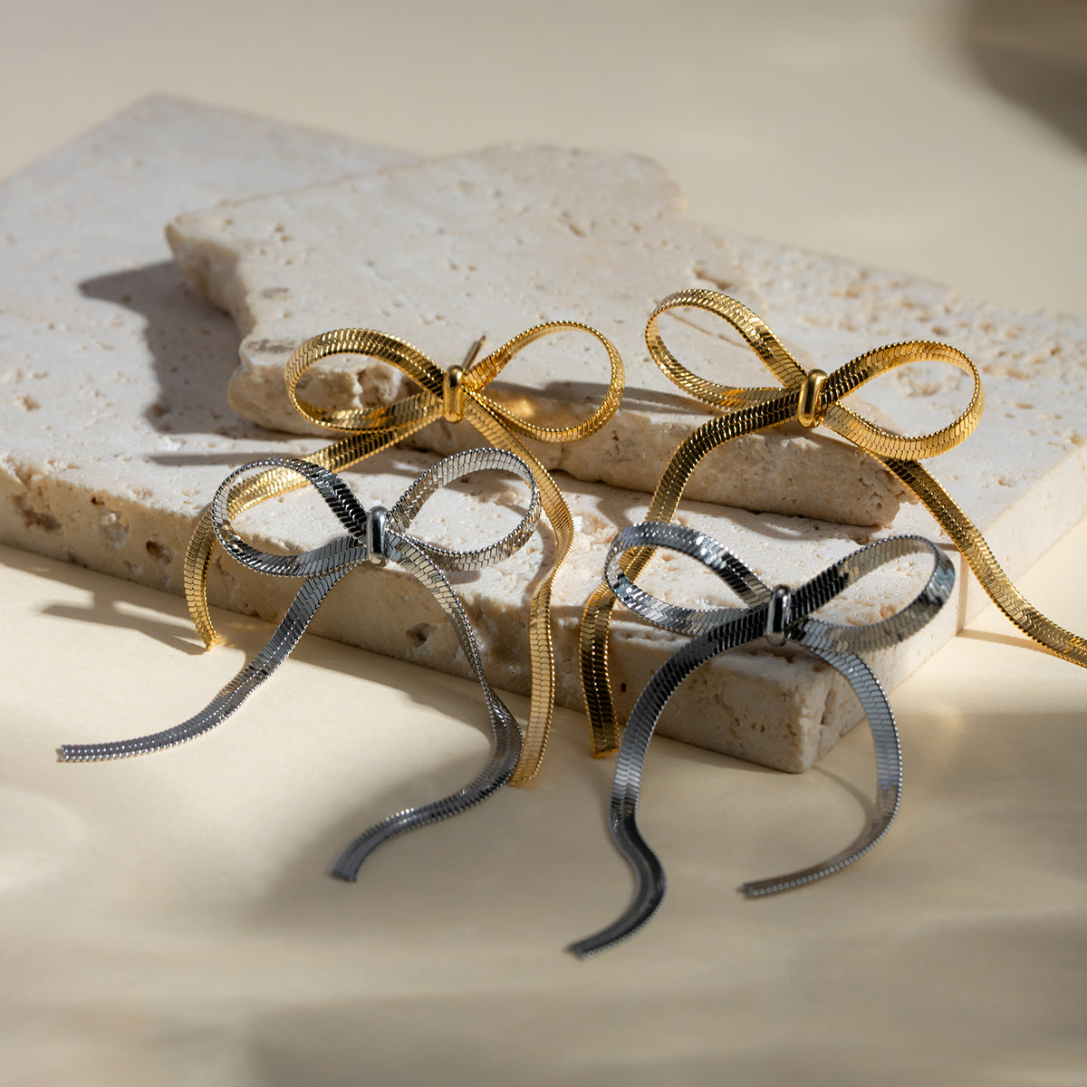 Ribbon Drop Earrings