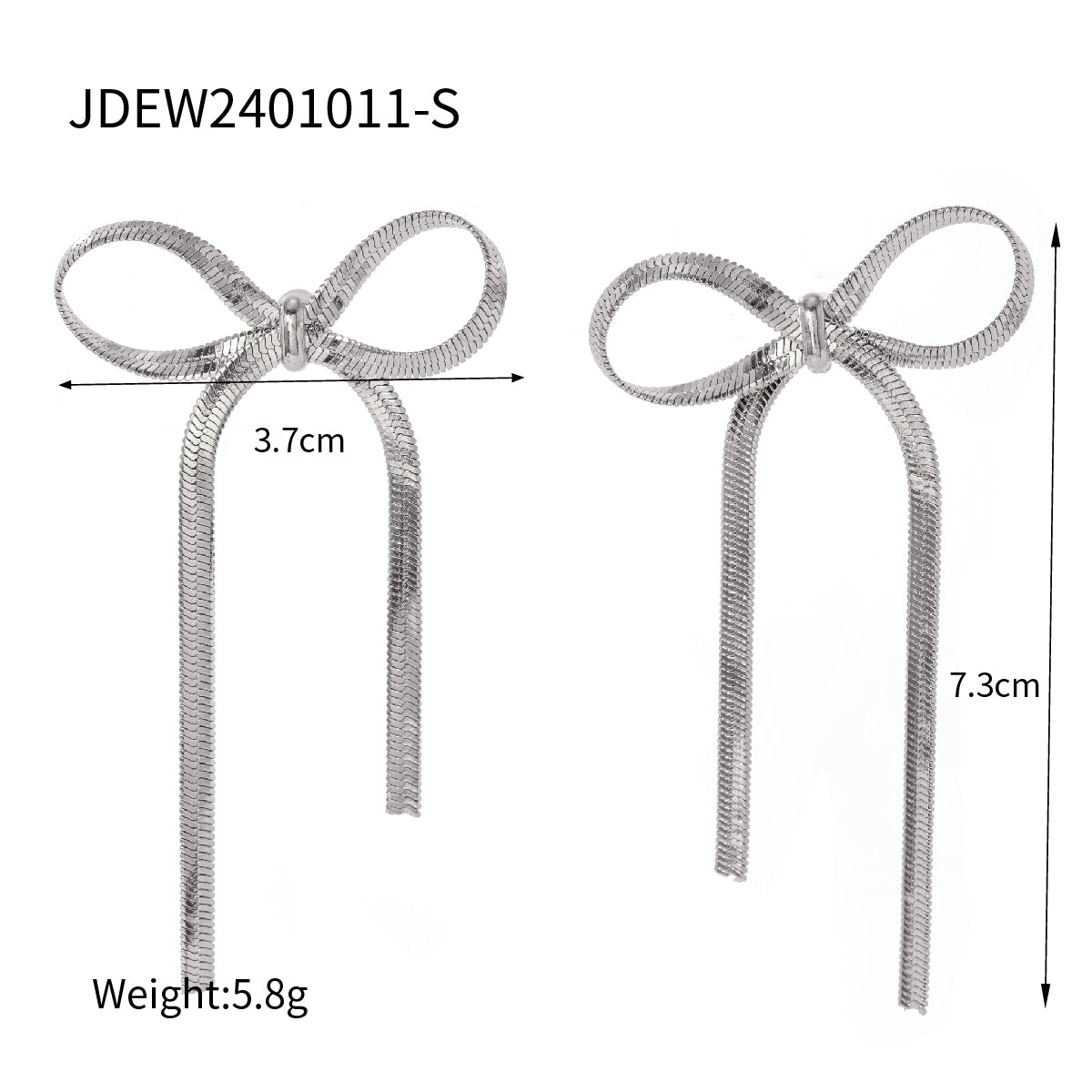 Ribbon Drop Earrings