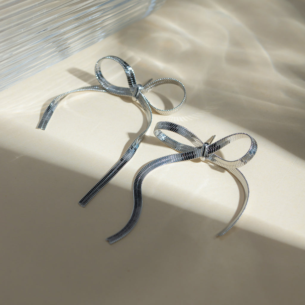 Ribbon Drop Earrings