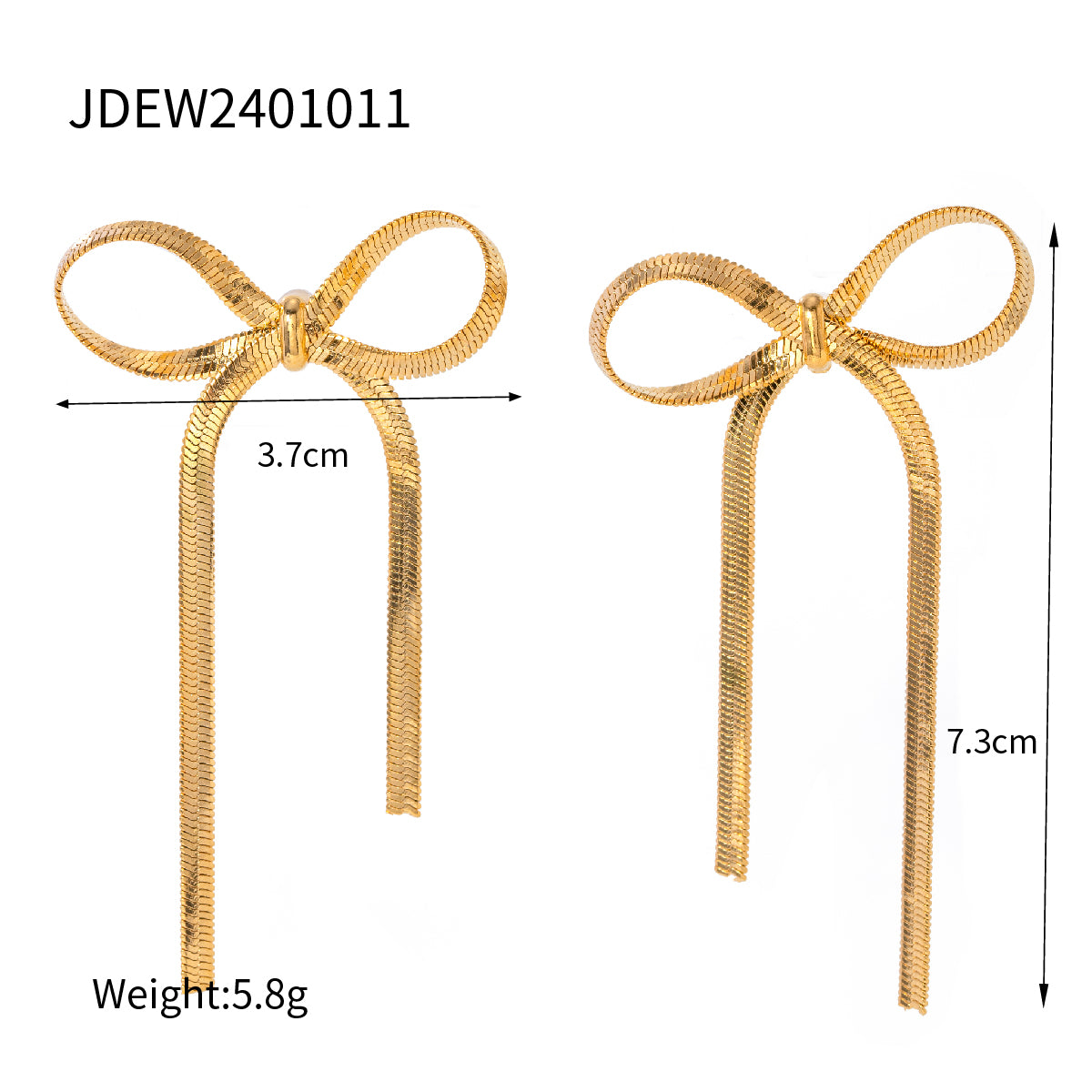 Ribbon Drop Earrings