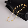 Golden Luxe Pearl Accent Necklace