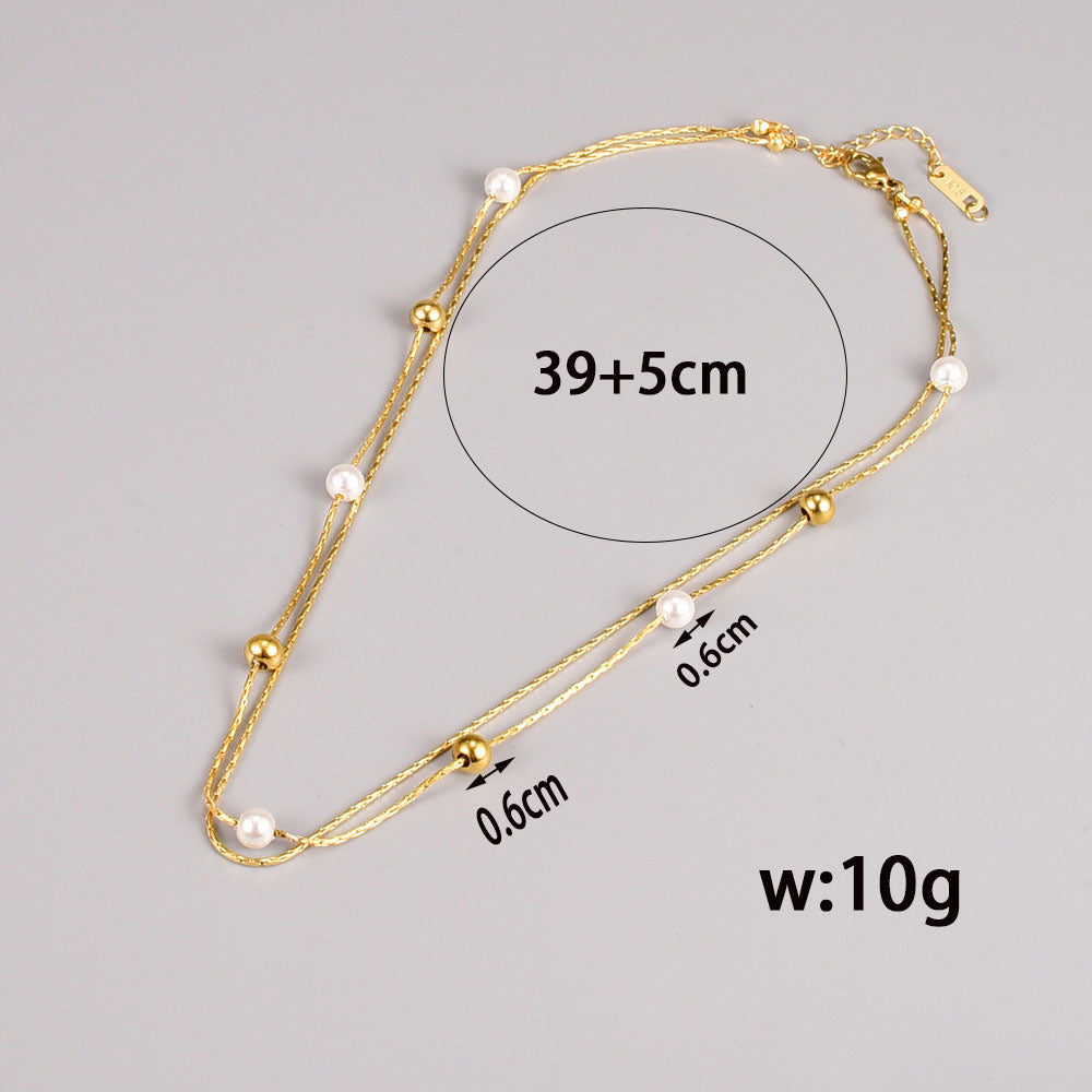 Golden Luxe Pearl Accent Necklace