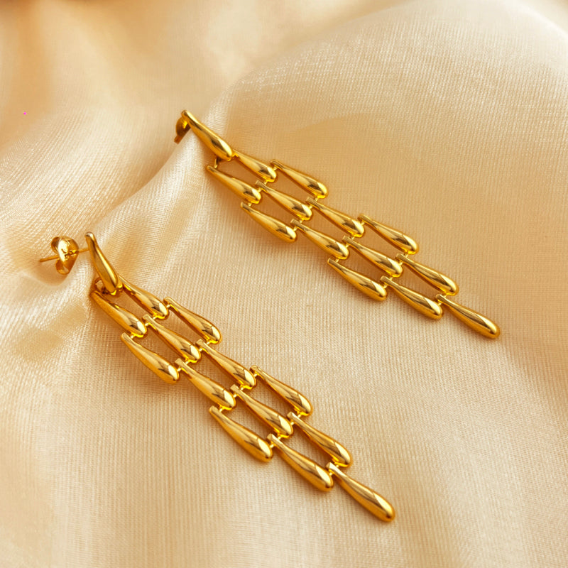 Gold Plated Chandelier Earrings