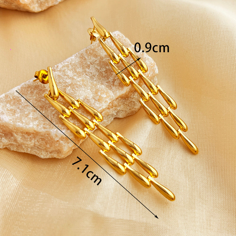 Gold Plated Chandelier Earrings