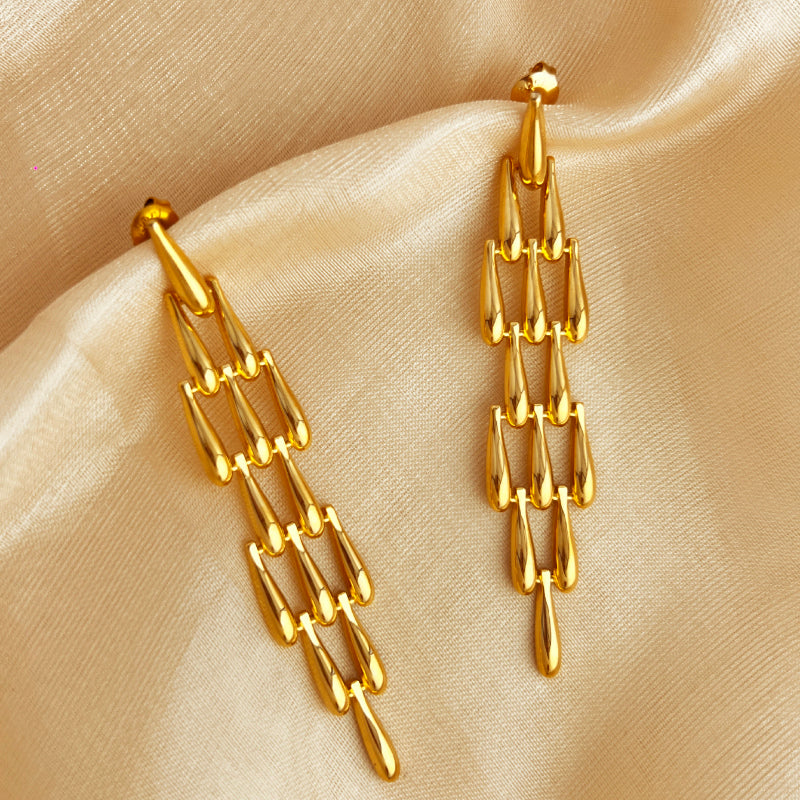 Gold Plated Chandelier Earrings