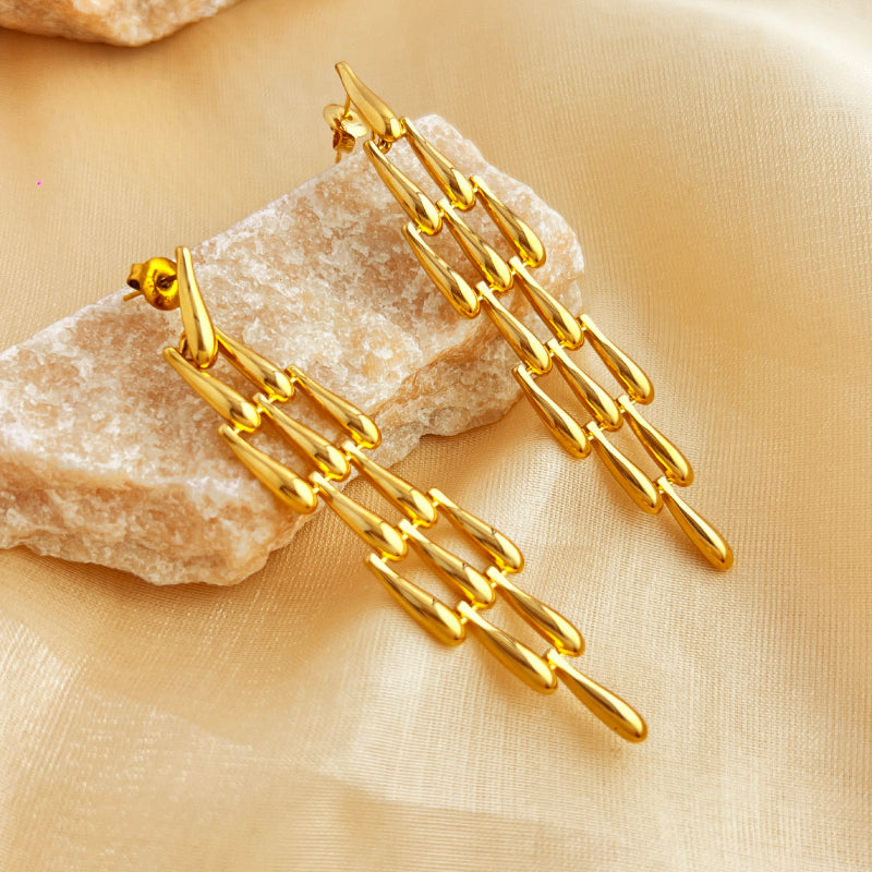 Gold Plated Chandelier Earrings