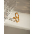 Gold Plated S shape open ring