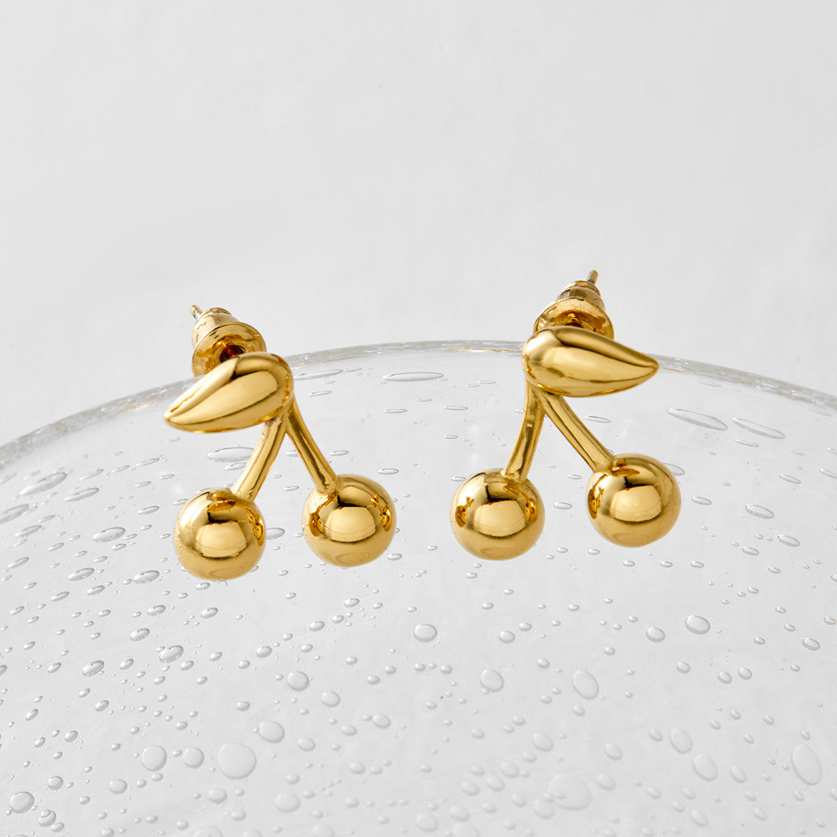 Gold Plated Cherry Earrings