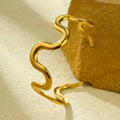 Gold Plated Waves Bracelet