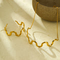 Gold Plater Waves Necklace