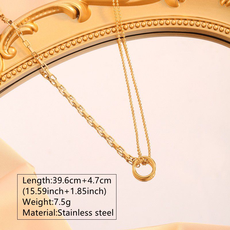 Gold Plated Double Chain Necklace