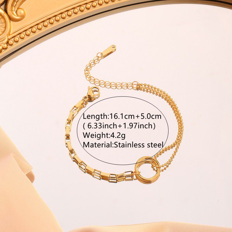 Gold Plated Double Chain Bracelet