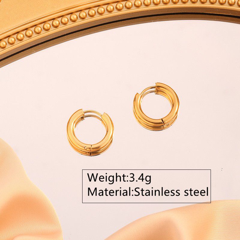 Gold Plated Round Hoops