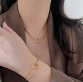 Gold Plated Double Chain Necklace