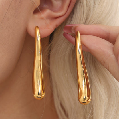 Hip Hop Punk Water Droplet Earrings
