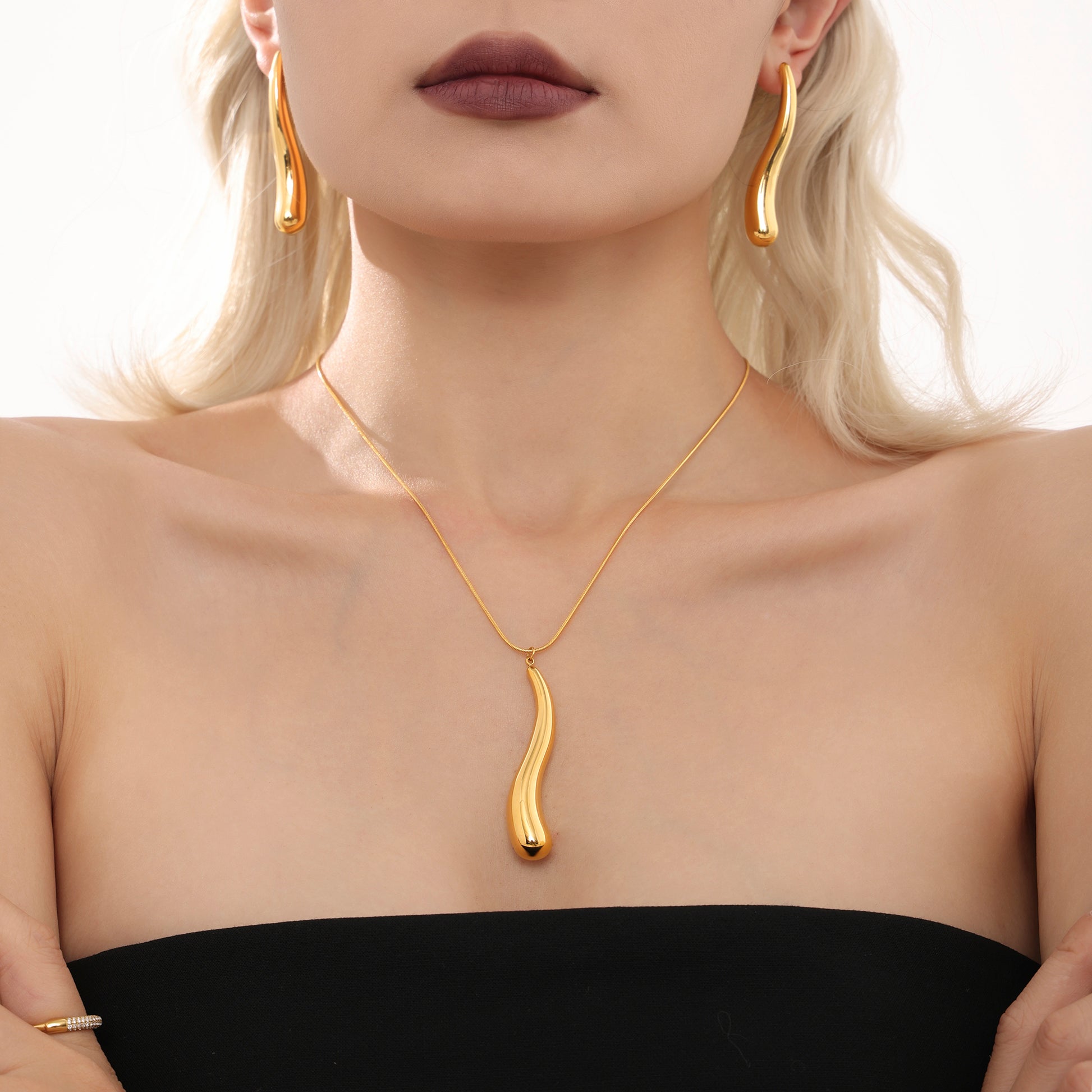 Hip-Hop Punk Water Droplet Necklace