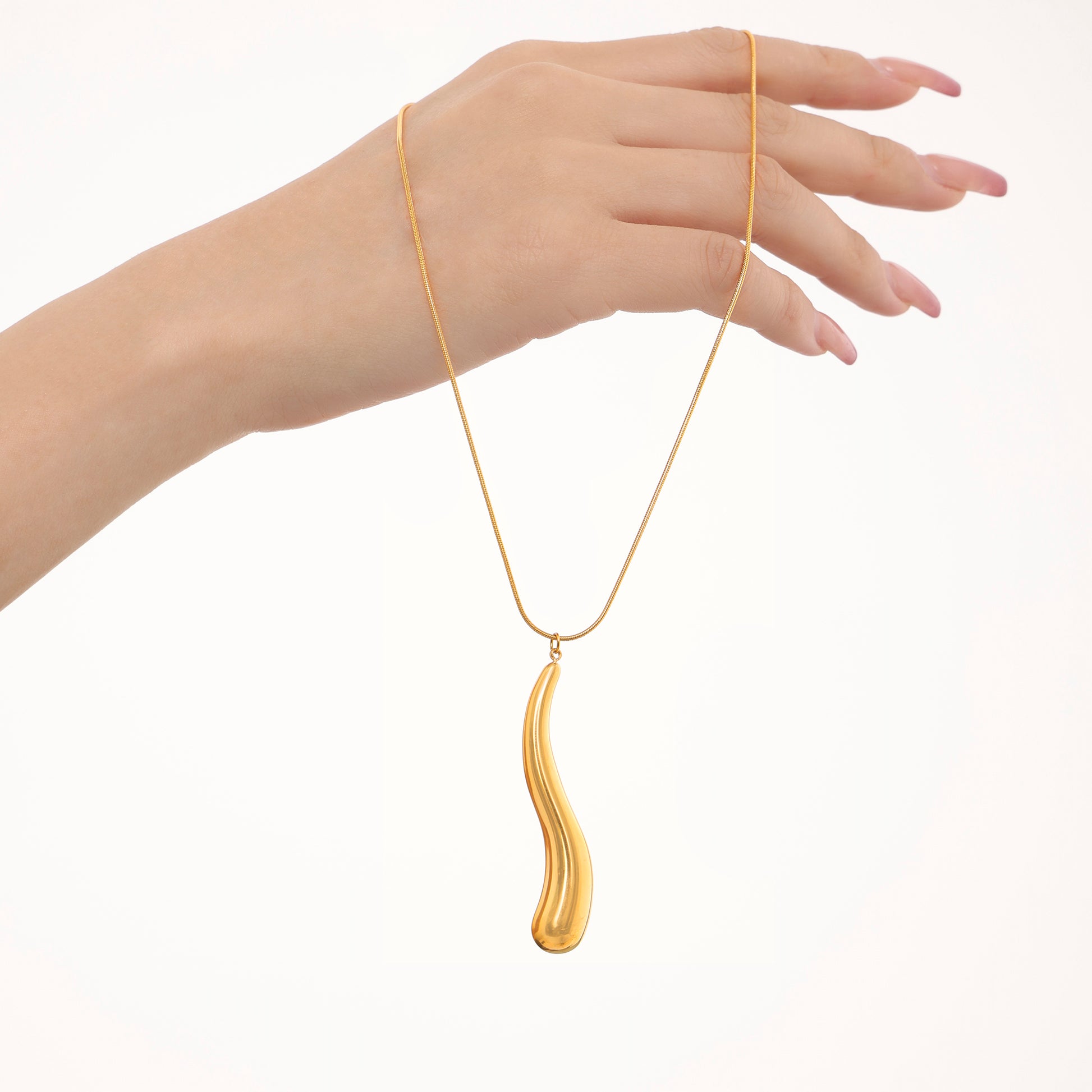 Hip-Hop Punk Water Droplet Necklace