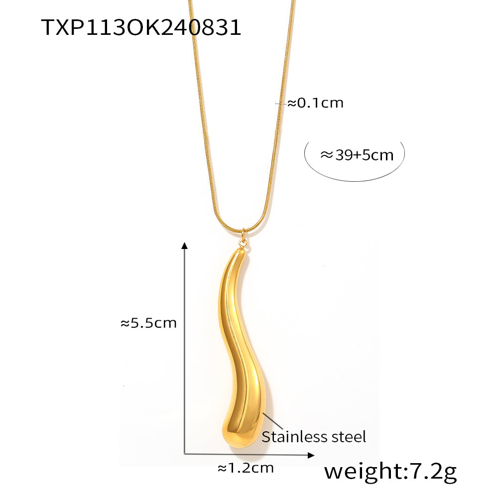 Hip-Hop Punk Water Droplet Necklace