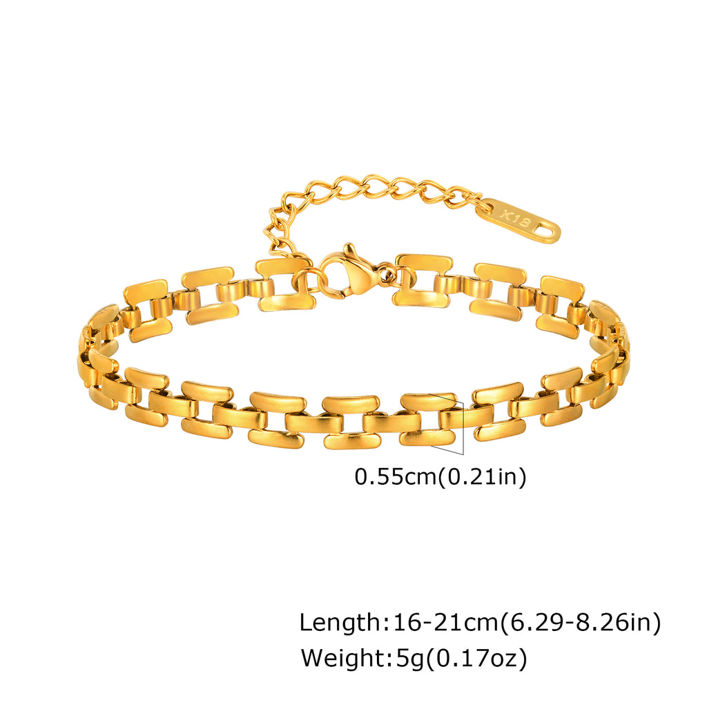 Gold Link Chain Bracelet