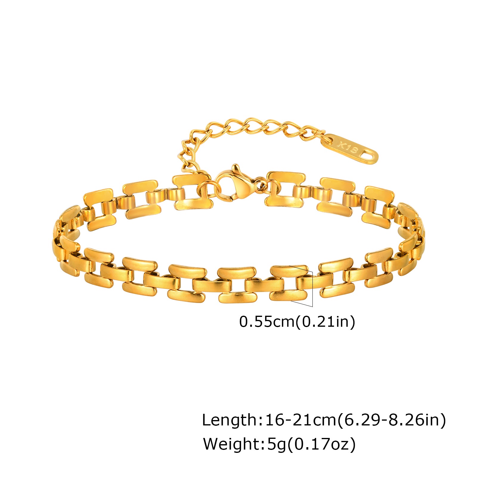 Gold Link Chain Bracelet