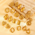Luxe Triad Gold Earrings