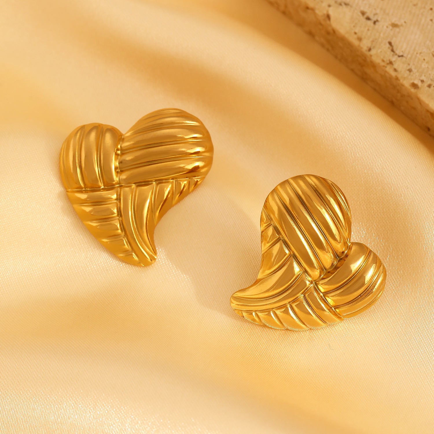 Luxe Triad Gold Earrings