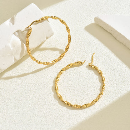 Vintage Twisted Hoops