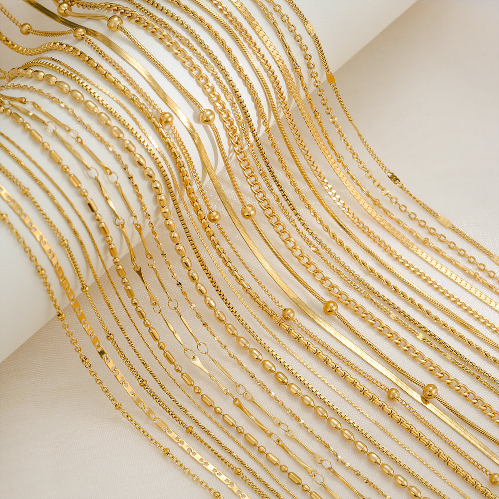 Gold Plated Beaded Grace Necklace