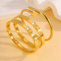 Gold Plated Nail Bracelet
