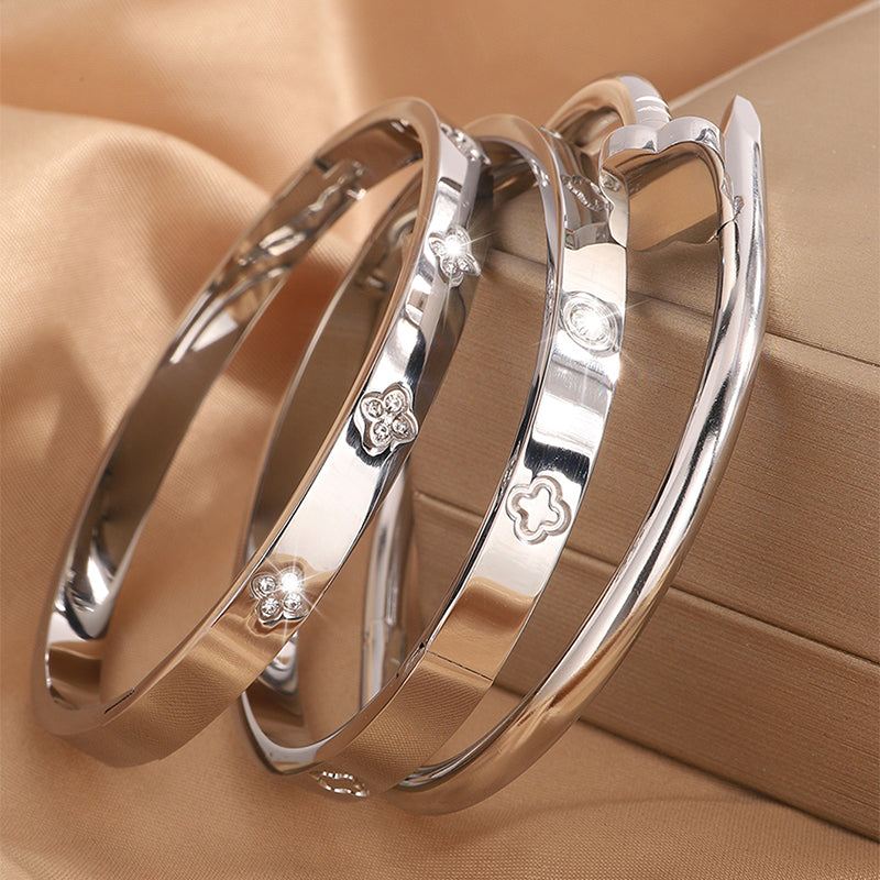 Gold Plated Nail Bracelet