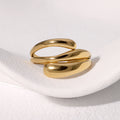 Gold plated geometric open ring