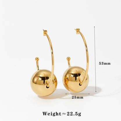Gold Plated Ball Earrings