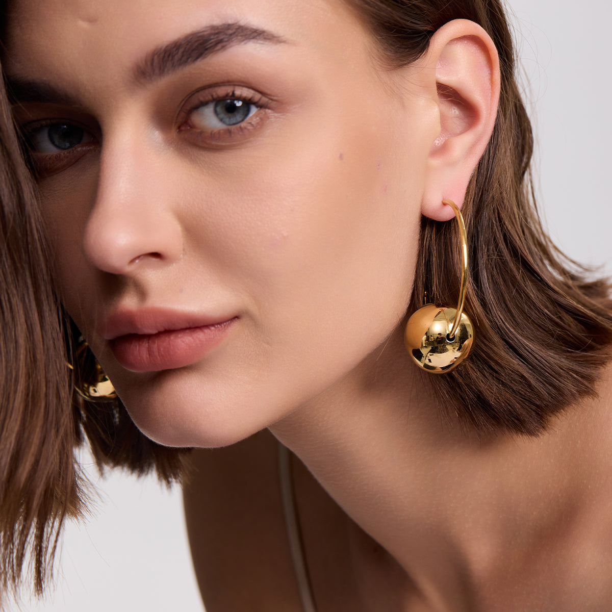 Gold Plated Ball Earrings