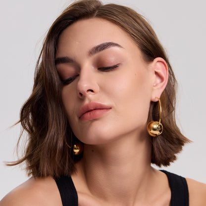 Gold Plated Ball Earrings
