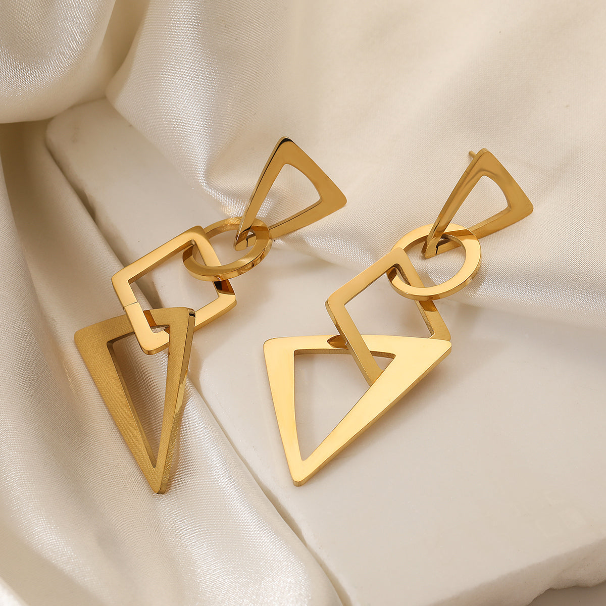 Geometric Cascade Earrings