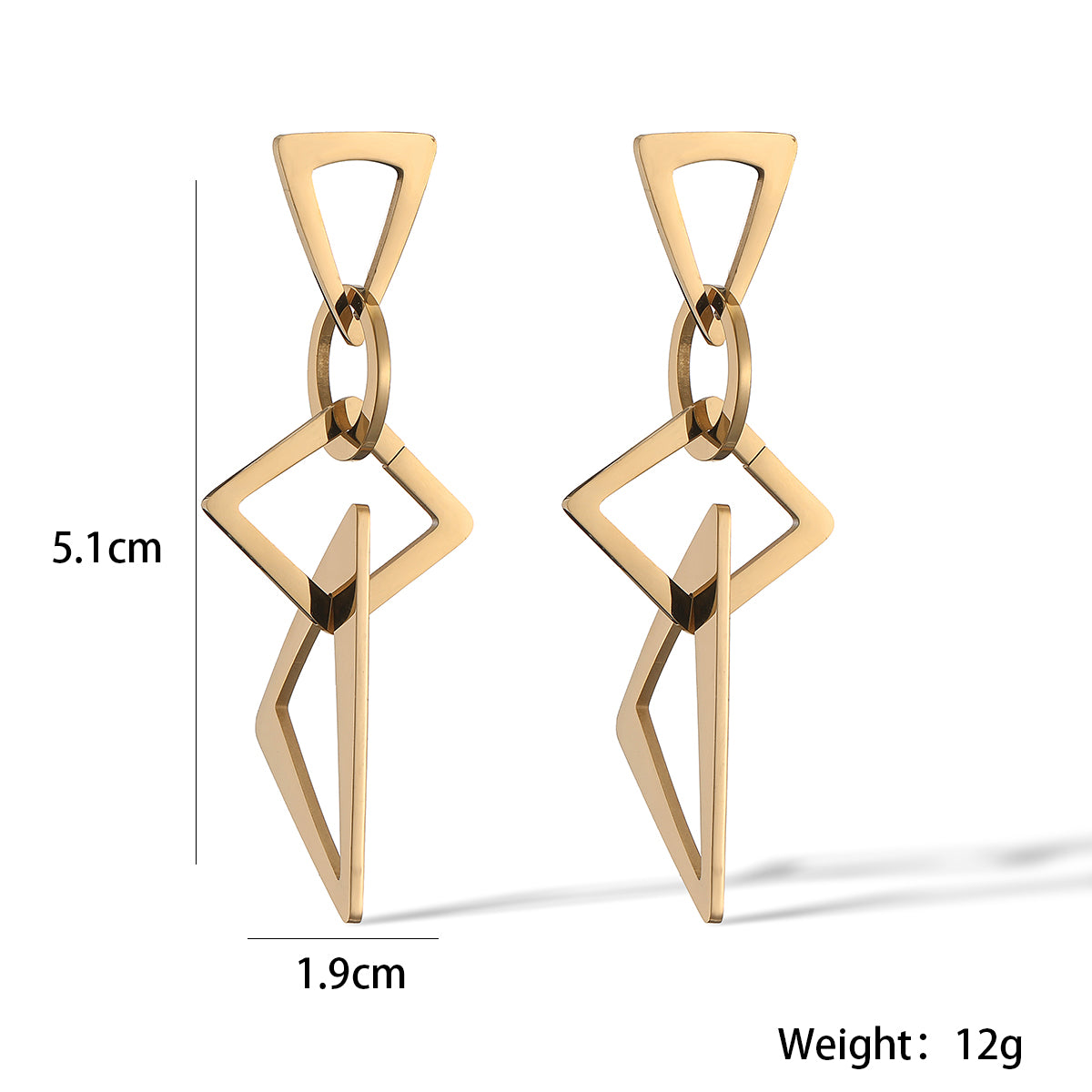 Geometric Cascade Earrings