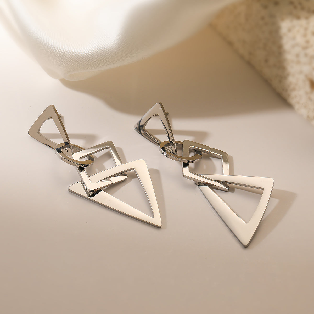Geometric Cascade Earrings