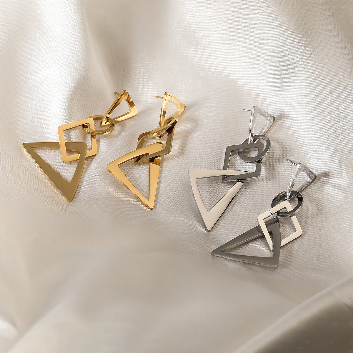 Geometric Cascade Earrings