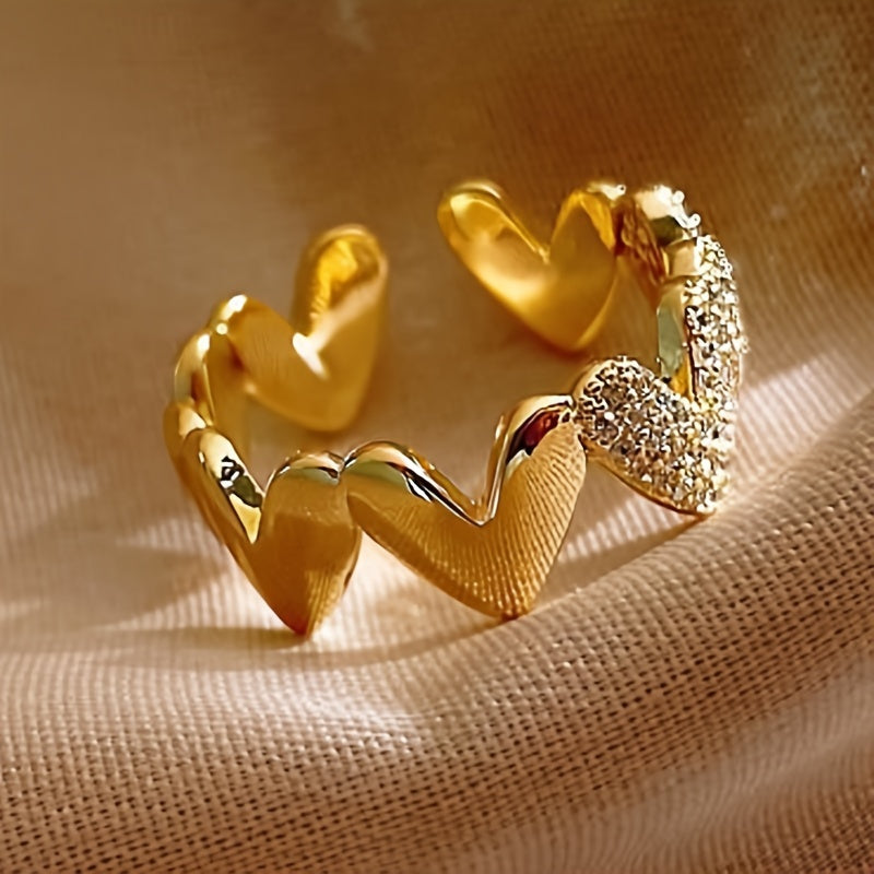 Zircon Heart Ring