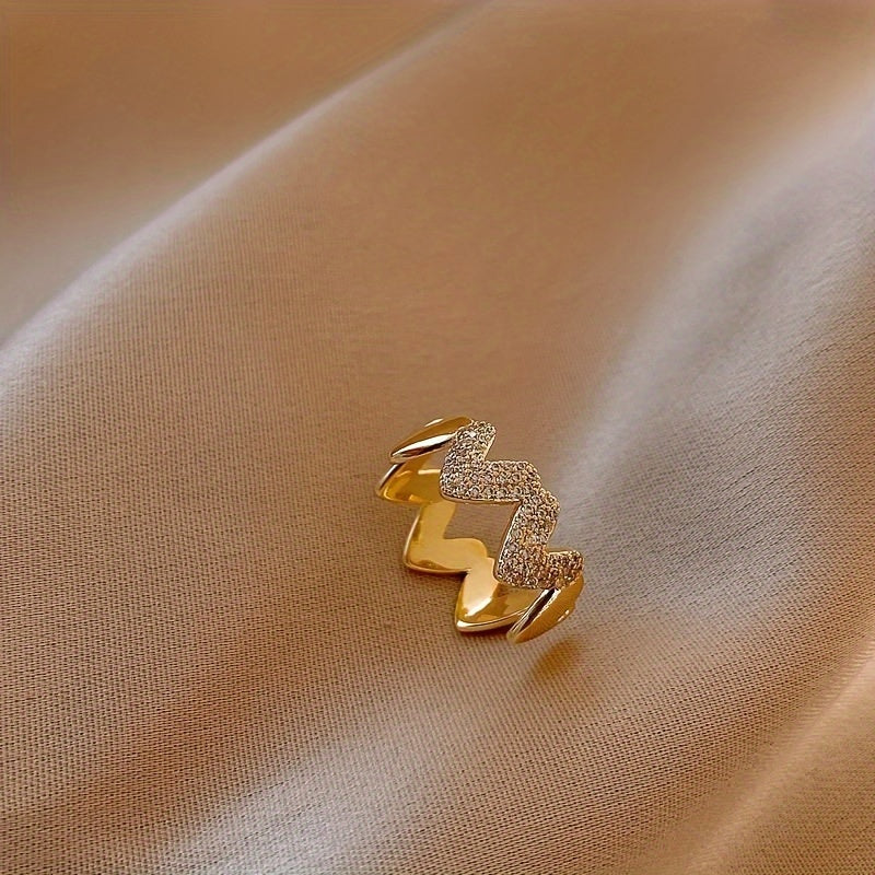 Zircon Heart Ring