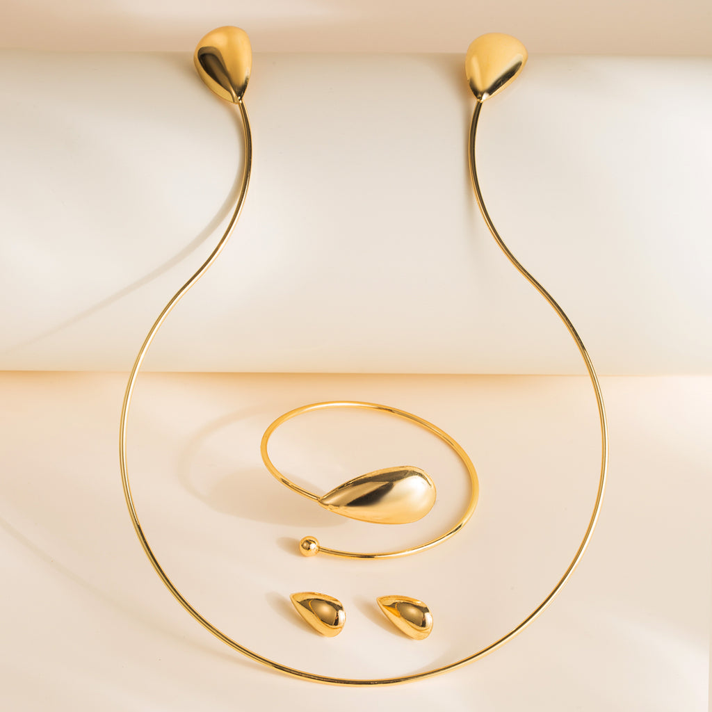 Gold Plated Tear Drop Studs