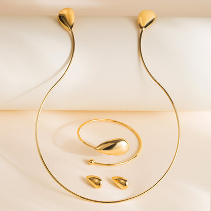 Gold Plated Teardrop Necklace