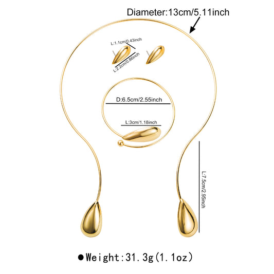 Gold Plated Teardrop SET