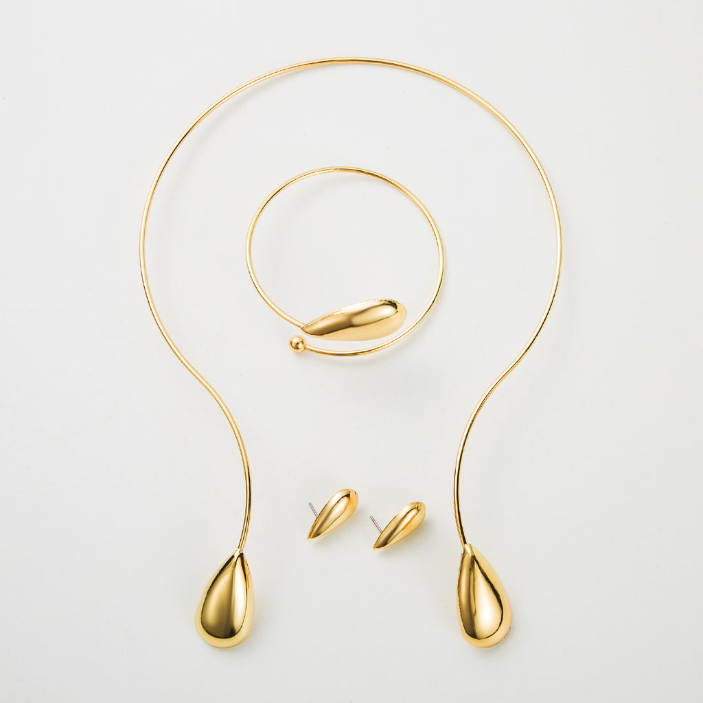 Gold Plated Teardrop Necklace