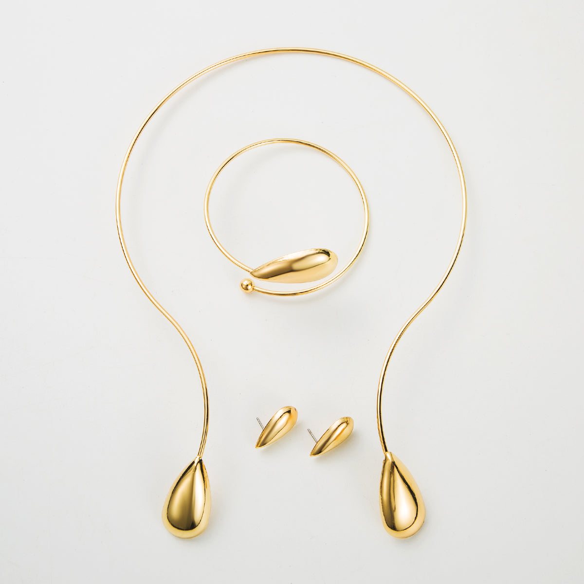 Gold Plated Teardrop Necklace