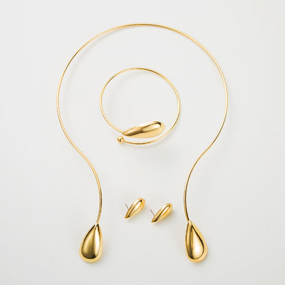 Gold Plated Teardrop Necklace