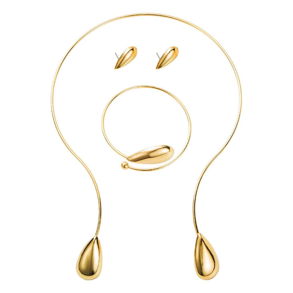 Gold Plated Teardrop SET
