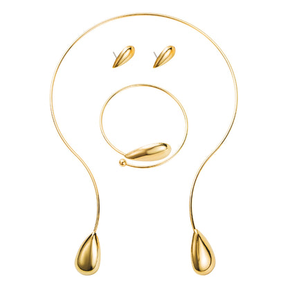 Gold Plated Tear Drop Studs